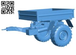 Unimog 406 Cabrio Trailer B007322 file stl free download 3D Model for CNC and 3d printer