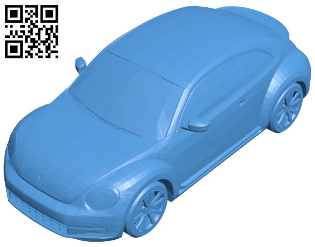Volkswagen beetle car 2012 B007523 file stl free download 3D Model for CNC and 3d printer