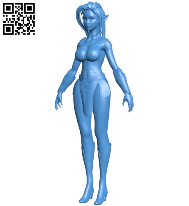 Warrior woman B007332 file stl free download 3D Model for CNC and 3d printer