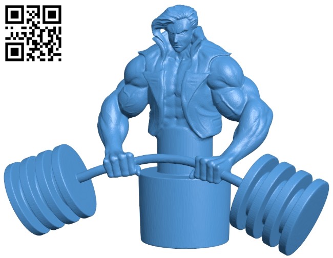 Weight lift sculpt - man B007306 file stl free download 3D Model for CNC and 3d printer