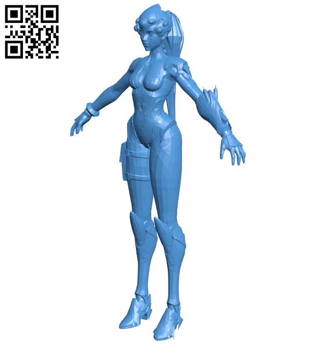 Widowmaker barehanded - women B007484 file stl free download 3D Model for CNC and 3d printer