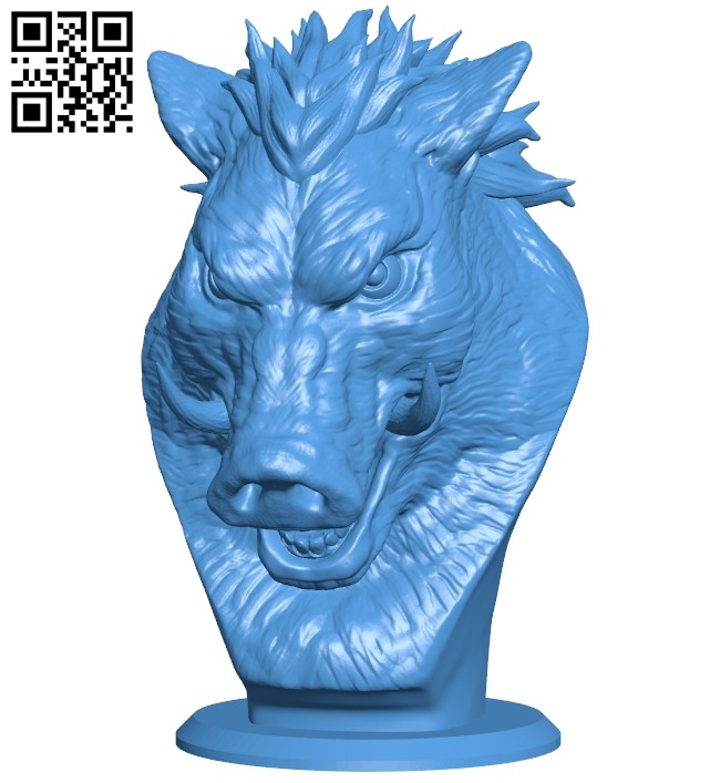 Wild boar B007236 file stl free download 3D Model for CNC and 3d printer
