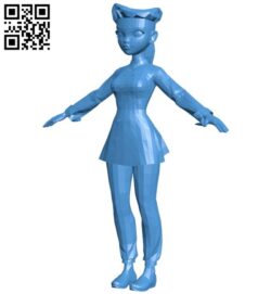 Woman cook B007141 file stl free download 3D Model for CNC and 3d printer