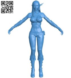 Woman elf B007579 file stl free download 3D Model for CNC and 3d printer