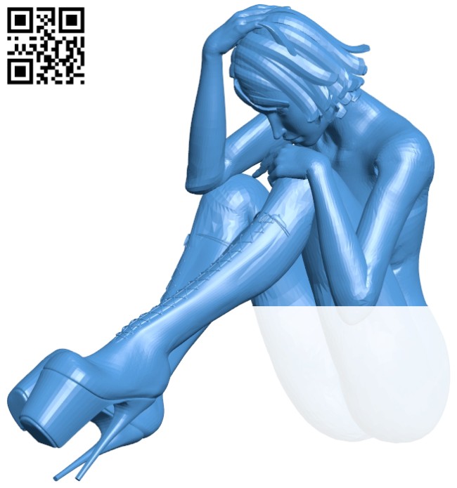 Women Blue Cat B007342 file stl free download 3D Model for CNC and 3d printer