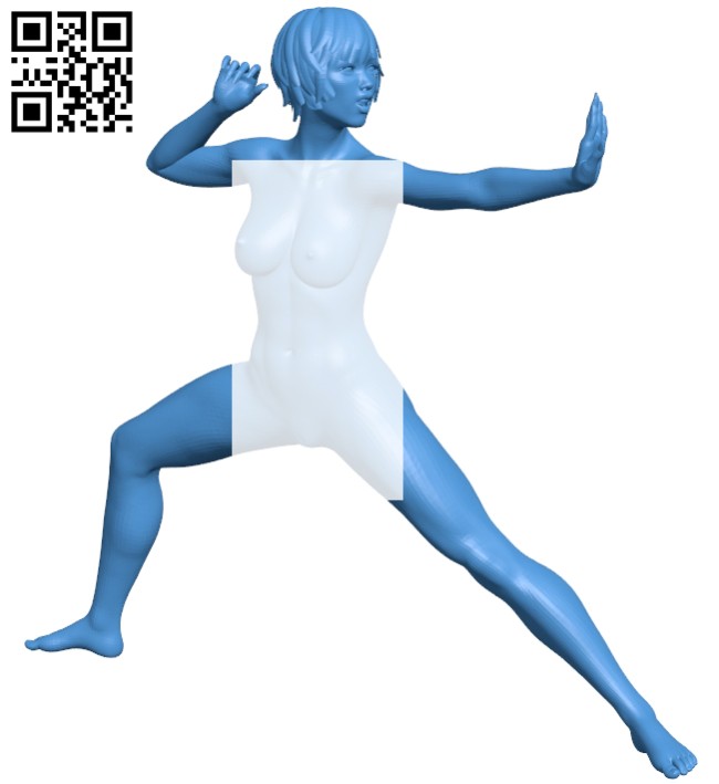 Women fighter B007550 file stl free download 3D Model for CNC and 3d printer