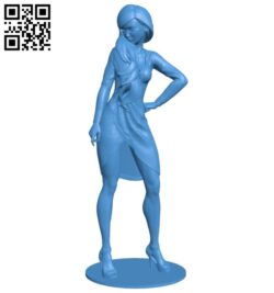 Women long haired lady B007545 file stl free download 3D Model for CNC and 3d printer