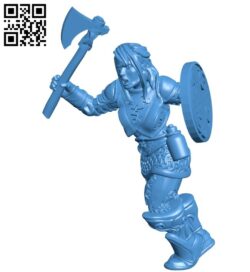 Women northern warrior B007546 file stl free download 3D Model for CNC and 3d printer