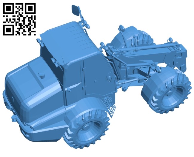 jcb telehandler tractor - truck B007516 file stl free download 3D Model for CNC and 3d printer