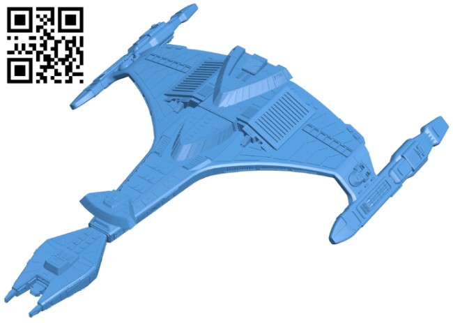 klingon vorcha ship B007368 file stl free download 3D Model for CNC and 3d printer