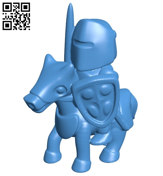 Knight Riding B007126 file stl free download 3D Model for CNC and 3d printer