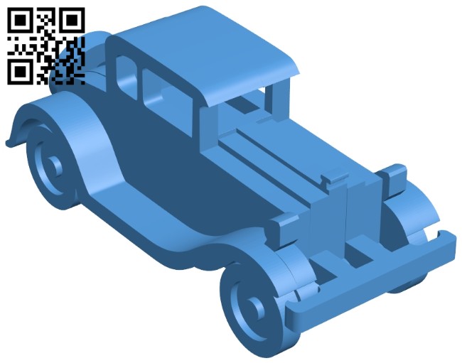 1930 Ford model a simplified B007840 file stl free download 3D Model for CNC and 3d printer