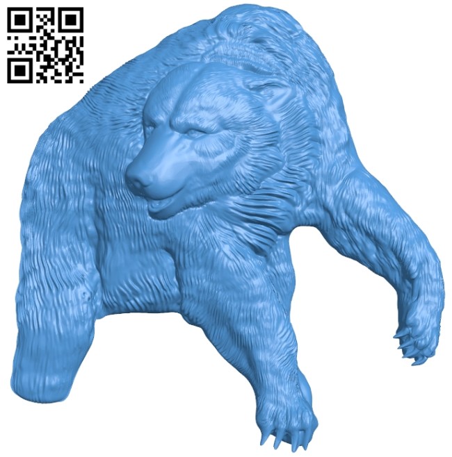 Bear A005097 download free stl files 3d model for CNC wood carving