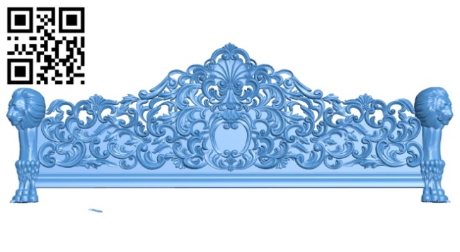 Bed frame pattern A004994 download free stl files 3d model for CNC wood carving