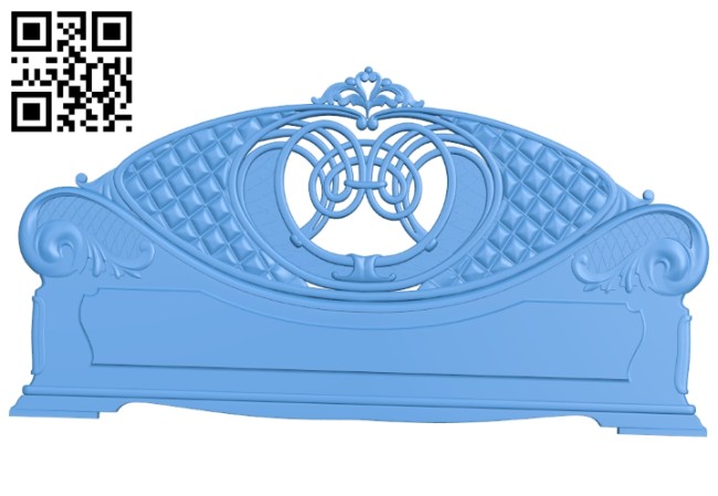 Bed frame pattern A005158 download free stl files 3d model for CNC wood carving