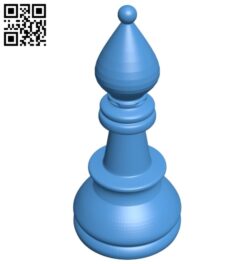 Bishop – chess B007615 file stl free download 3D Model for CNC and 3d printer