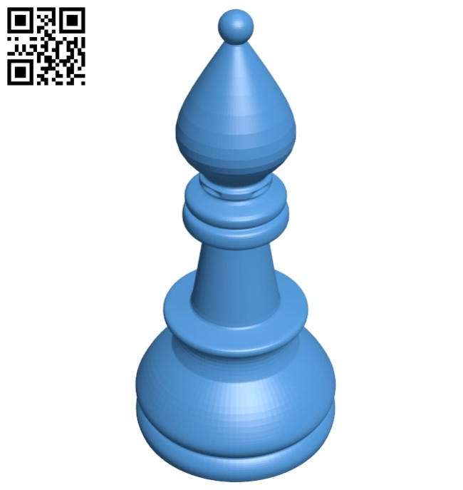 Bishop - chess B007615 file stl free download 3D Model for CNC and 3d printer