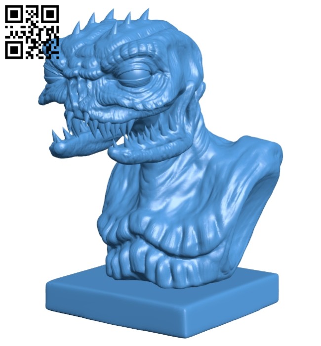 Brundlefly Bust B007597 file stl free download 3D Model for CNC and 3d printer