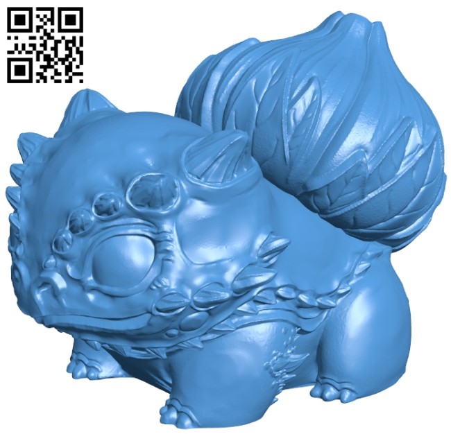 Bulbasaur - pokemon B007598 file stl free download 3D Model for CNC and 3d printer