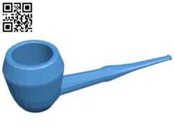 Bulldog smoking pipe B007600 file stl free download 3D Model for CNC and 3d printer