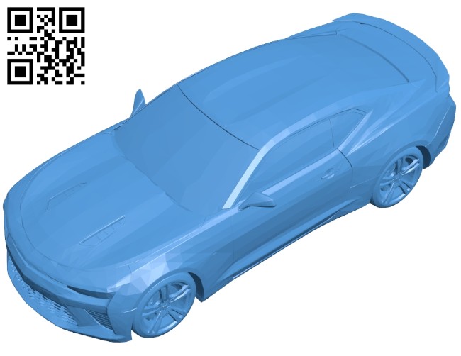 Car chevrolet camaro SS 2017 B008017 file stl free download 3D Model for CNC and 3d printer