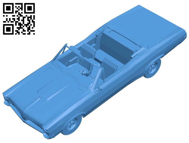 Car pontiac 1966 B007912 file stl free download 3D Model for CNC and 3d printer