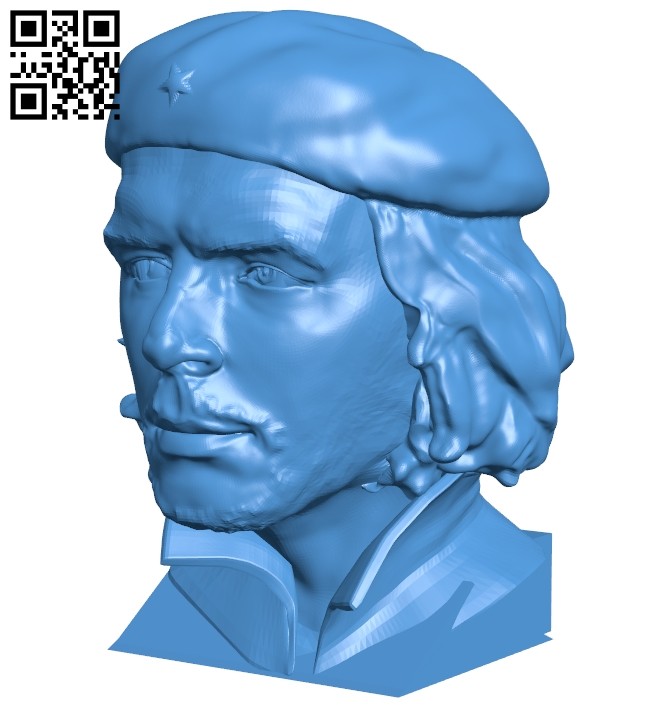 Che Guevara B007614 file stl free download 3D Model for CNC and 3d printer