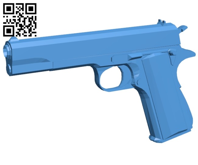 Colt gun B007630 file stl free download 3D Model for CNC and 3d printer