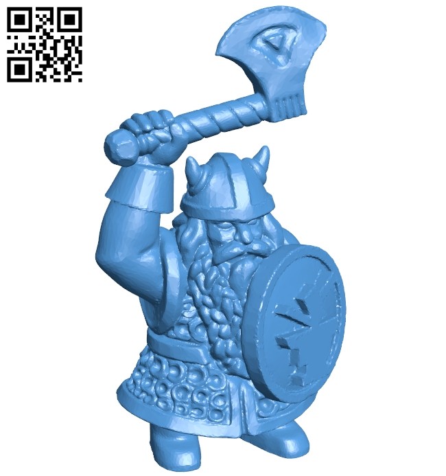 Combatant tiny dwarf man B007883 file stl free download 3D Model for CNC and 3d printer