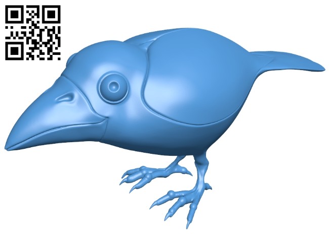 Corbie bird B007631 file stl free download 3D Model for CNC and 3d printer