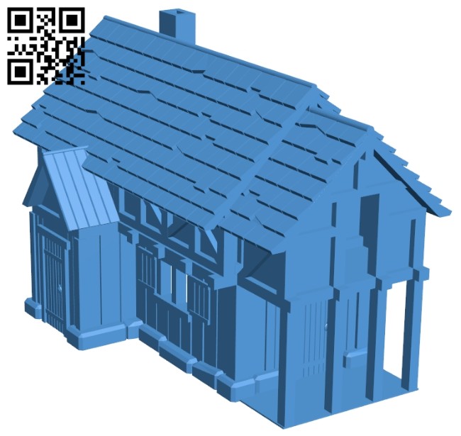 Country house B007931 file stl free download 3D Model for CNC and 3d printer