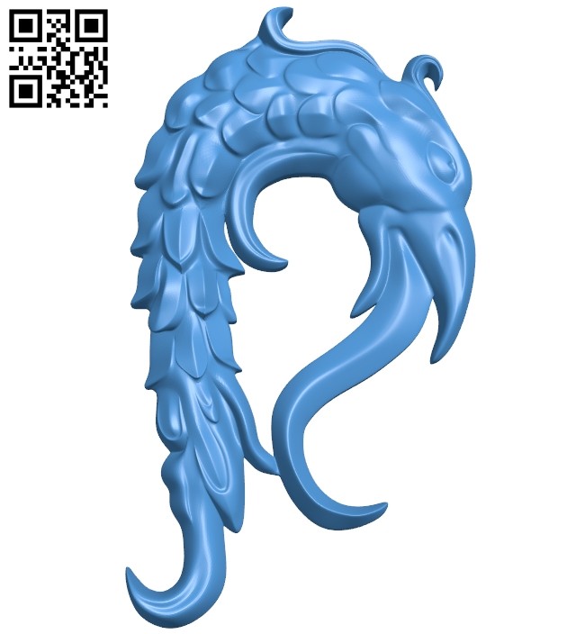 Cranes head pattern A005132 download free stl files 3d model for CNC wood carving
