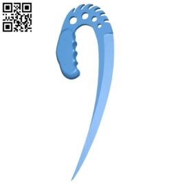 Curved knife B007979 file stl free download 3D Model for CNC and 3d printer