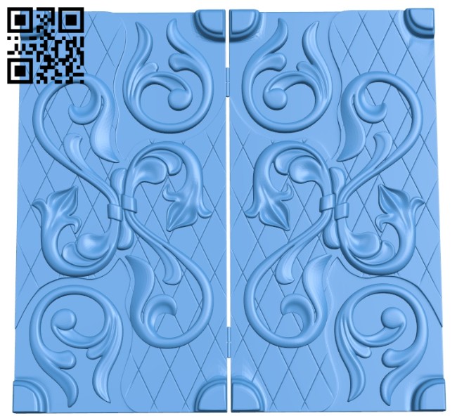 Door pattern A005113 download free stl files 3d model for CNC wood carving