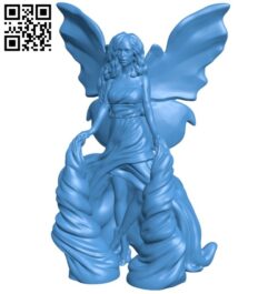 Fairy priestess – women B007761 file stl free download 3D Model for CNC and 3d printer