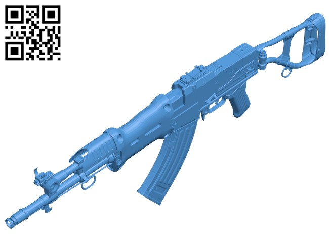 Fallout 4 Rifle Gun B007762 file stl free download 3D Model for CNC and 3d printer
