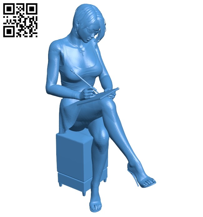 Female accountant B007899 file stl free download 3D Model for CNC and 3d printer