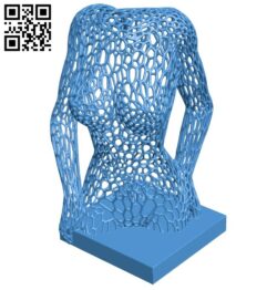 Female body Voronoi B007878 file stl free download 3D Model for CNC and 3d printer