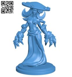 Female warrior in the game B008032 file stl free download 3D Model for CNC and 3d printer