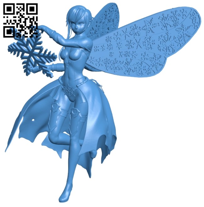 Female wiz frost sprite - snow B007906 file stl free download 3D Model for CNC and 3d printer