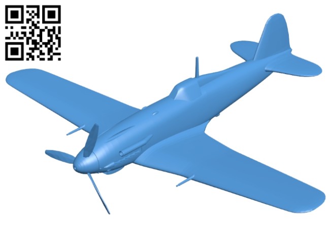 Fiat G.55 Centauro aircraft B007765 file stl free download 3D Model for CNC and 3d printer