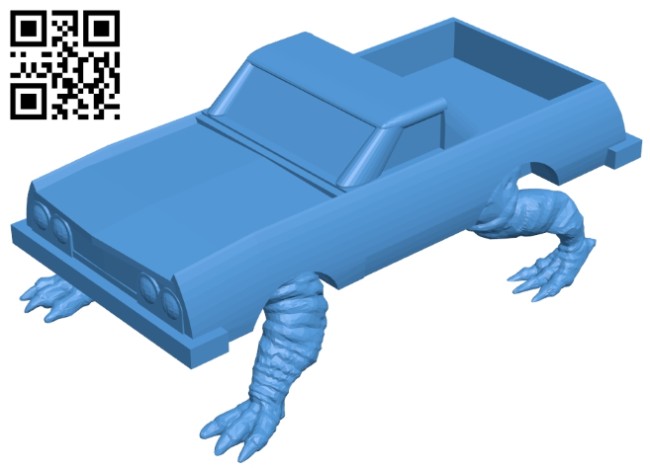 Funky Juttuli truck B007776 file stl free download 3D Model for CNC and 3d printer