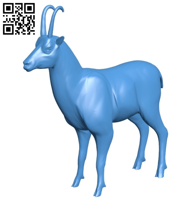 Deer chamois B007613 file stl free download 3D Model for CNC and 3d printer  – Free download 3d model Files