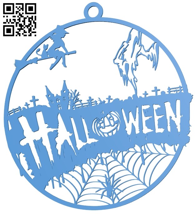 Halloween pendant B007703 file stl free download 3D Model for CNC and 3d printer