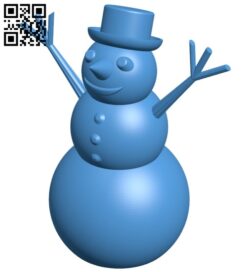 Happy snowman B007925 file stl free download 3D Model for CNC and 3d printer