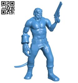 Hellboy without jacket B007930 file stl free download 3D Model for CNC and 3d printer