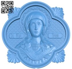 Icon Saint Irina A005201 download free stl files 3d model for CNC wood carving