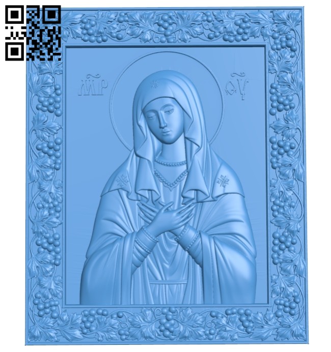 Icon of Tenderness A005126 download free stl files 3d model for CNC wood carving