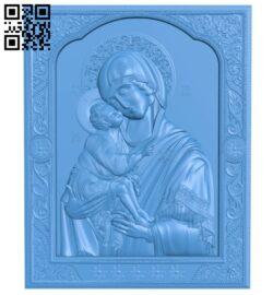 Icon of the Don Mother of God A005184 download free stl files 3d model for CNC wood carving