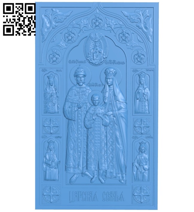 Icon of the Royal family of the Romanovs A005128 download free stl files 3d model for CNC wood carving